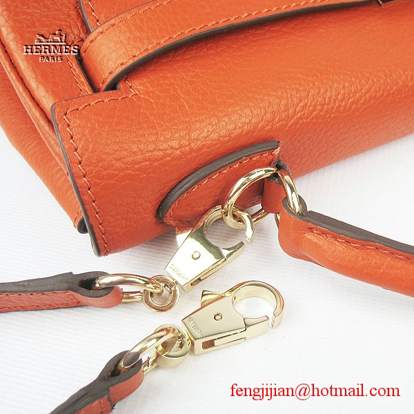 Hermes Kelly 32cm Togo Leather Bag Orange 6108 Gold Hardware Hermes Kelly 32cm Togo Leather Bag Orange 6108 Gold Hardware
